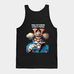 Puff Sumo: Surely not everyone is kung fu fighting on a dark (Knocked Out) background Tank Top